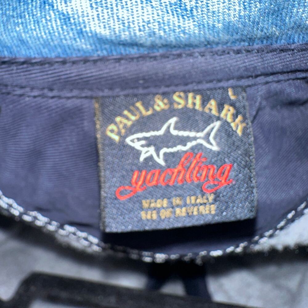 Paul & Shark Yachting Mens size Large 1/4 Zip Gray Grey Fleece Sweatshirt - Picture 3 of 8